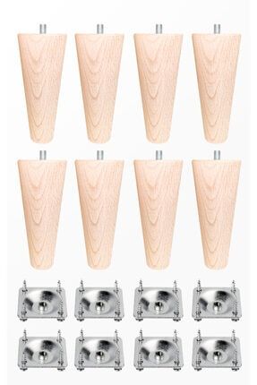 turanahsap koltuk ayagi sehpa ayagi baza ayagi mobilya ayagi ahsap ayak uzunluk 12 cm cap 5 5 cm 6 li set fiyati yorumlari trendyol