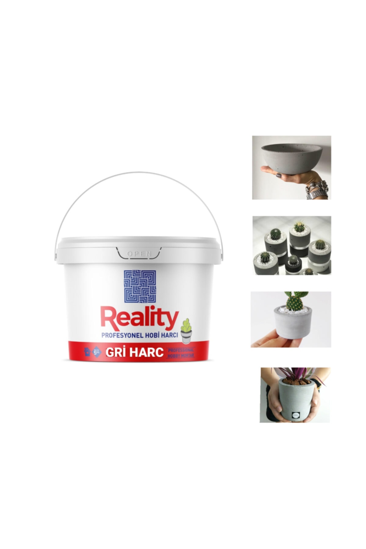 Genel Markalar Hızlı Donan Gri Beton Saksı Harcı (5 KG.)