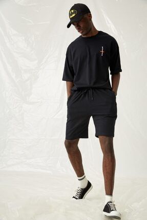 Erkek Equality Oversize Siyah T-shirt GTH307