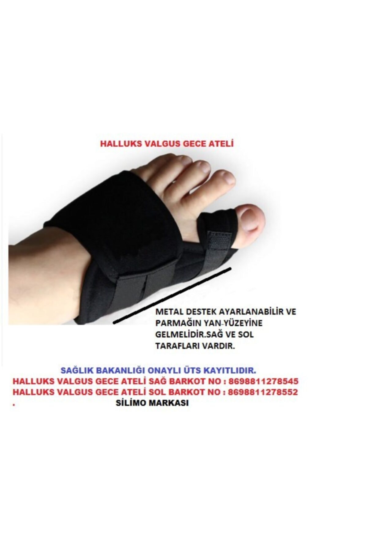 Kemik Eğrilmesi Başparmak Yamulması Gece Ateli Ayırgaç Düzeltici Atel Bandaj 4