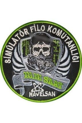 Simülatör Filo Komutanlığı Havelsan Nakış Işleme Arma Patch Peç 9.5×9.5 Cm SN- 04796