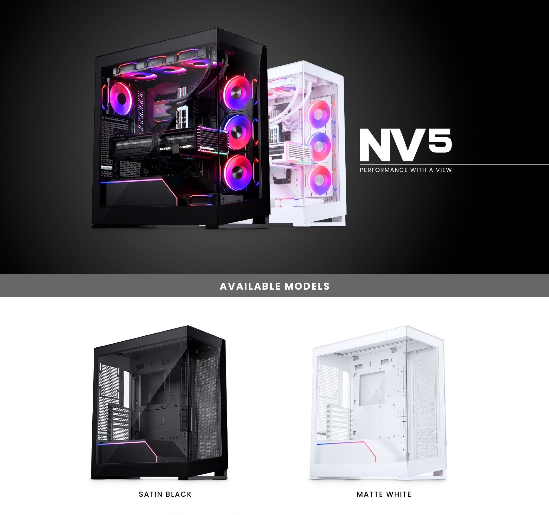 Phanteks NV5 Atx Mid Tower Cabinet Satin Black