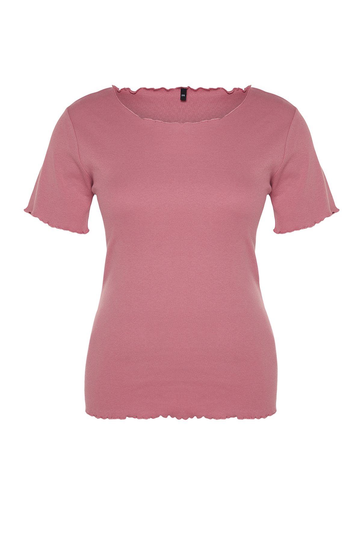 Trendyol Curve-Dusty Rose Camisole kötött, nagy méretű blúz 7
