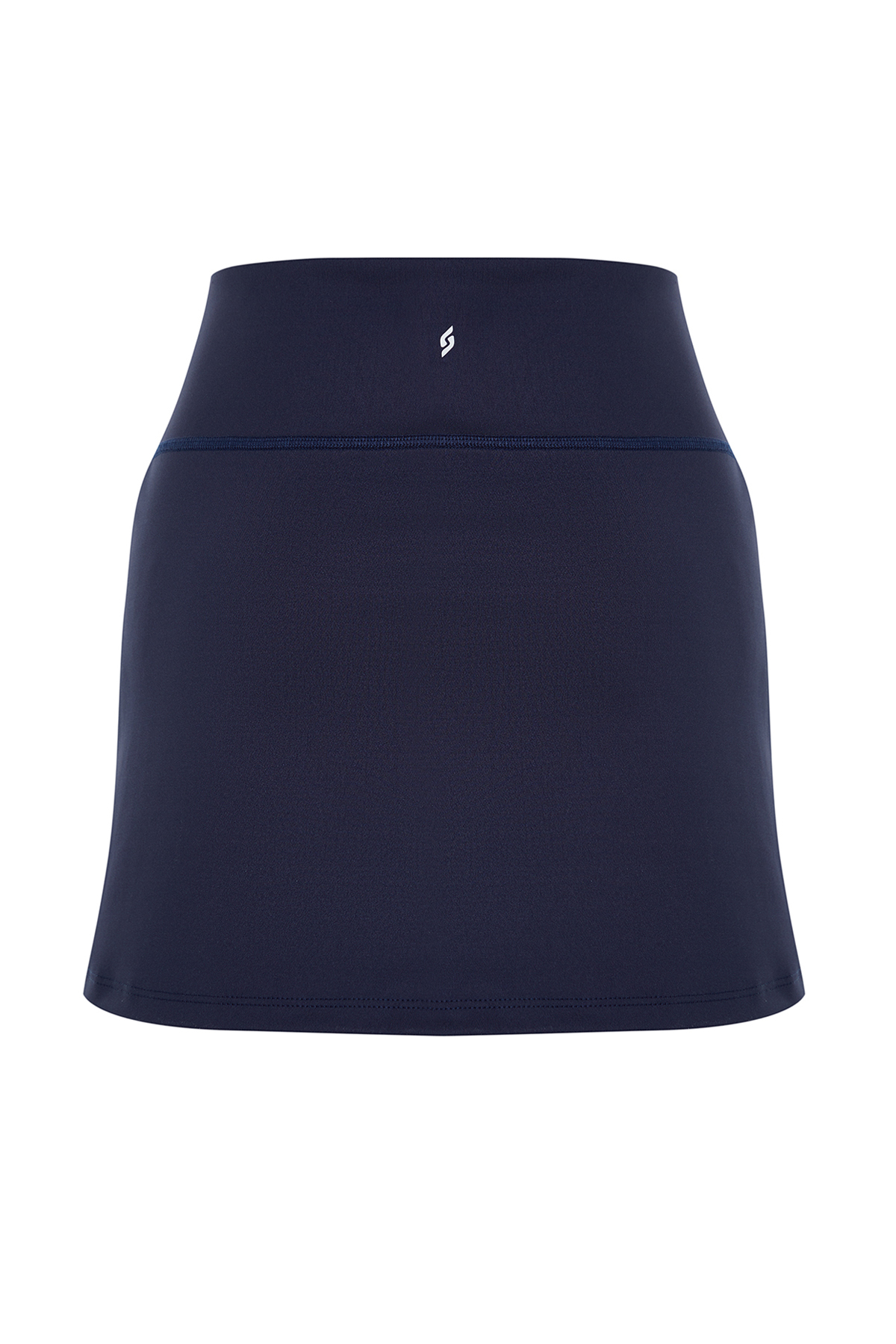 Trendyolmilla  Koyu Lacivert Reflektör Baskılı 2 Katmanlı İçi Şortlu Cepli Tenis Örme Spor Şort Etek THMSS23SR00013 - Görsel 8