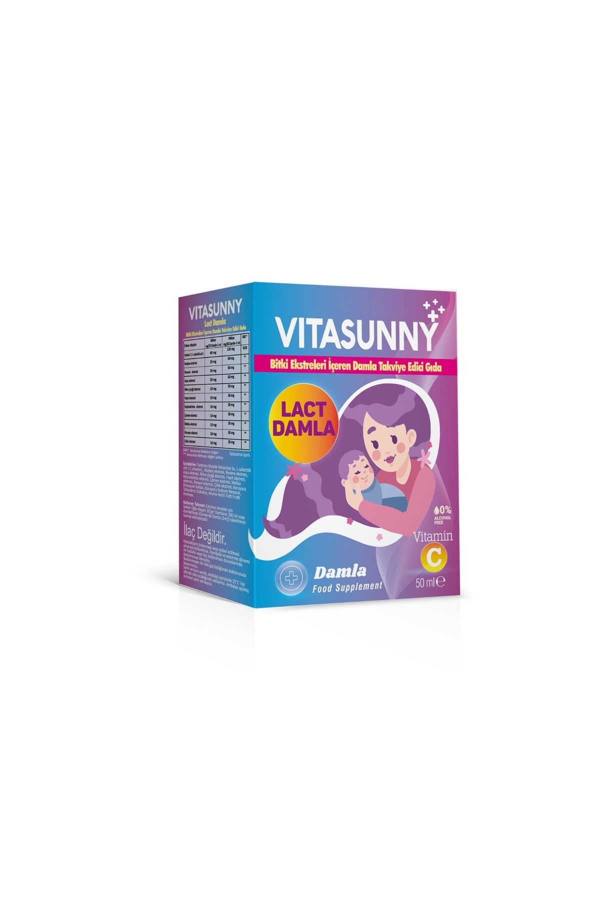 VİTASUNNY Anne Sütü Artırıcı Damla C Vit,roybos,rezene,arpa,çemen,melisa,çilek,keçisedefotu,hayıt,mine Çiçeği