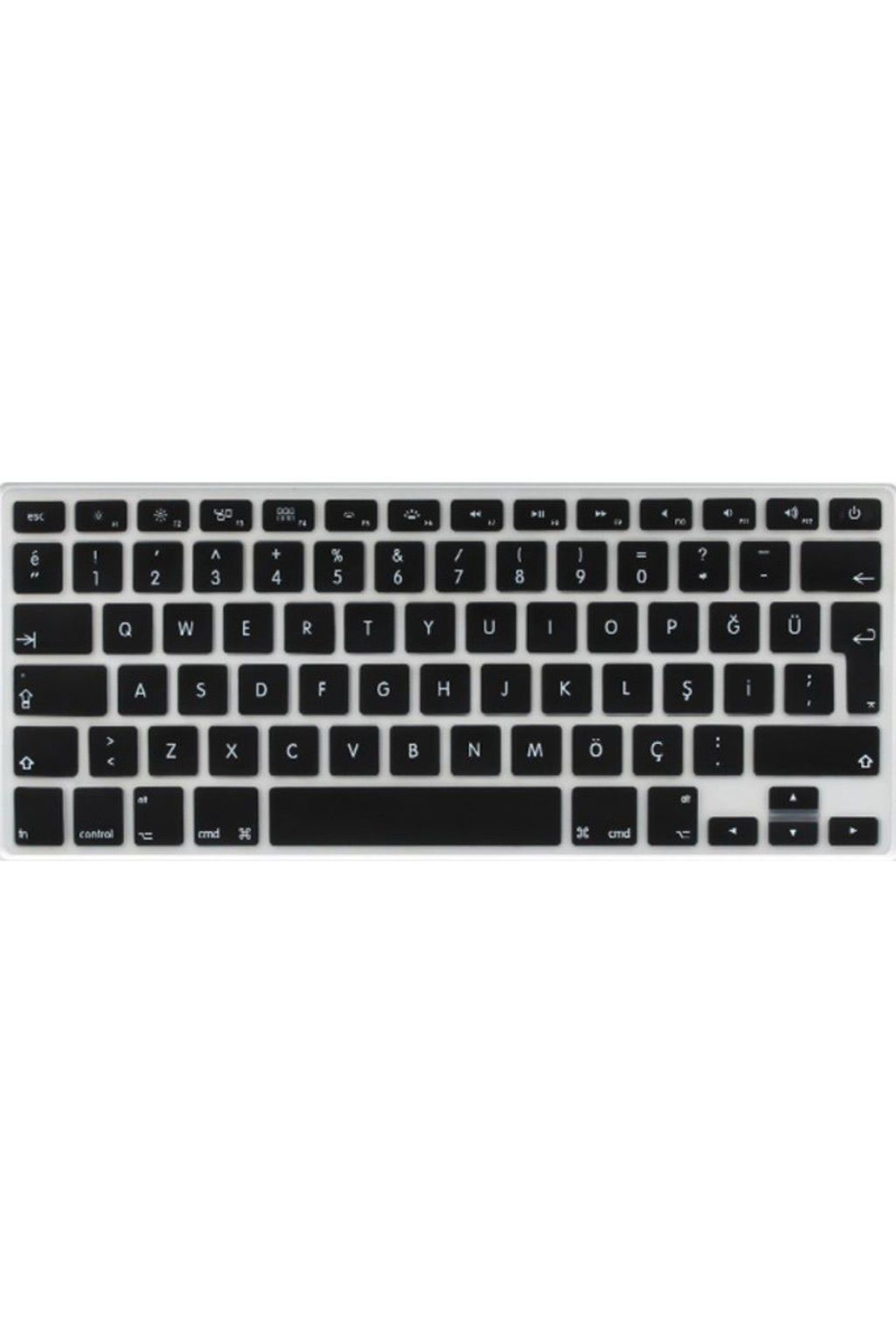 Macbook Pro 13inç A1708 uyumlu Türkçe Silikon Klavye Koruyucu Touchbarsız Modeli