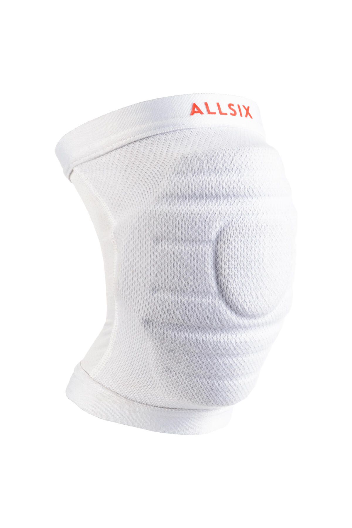 زانو بند والیبال سفید مردانه و زنانه زانوبند دوتايي واليبال مدل Allsix Volleyball Shin Guard دكتلون Decathlon