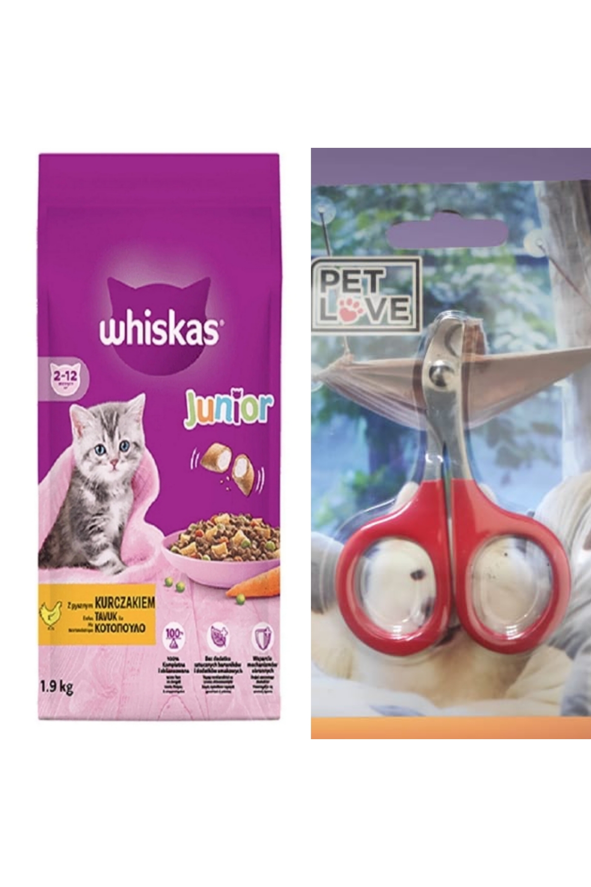 Whiskas Yavru Tavuklu Kuru Mama 1,9 Kg + Kedi Tırnak Makası Hediyeli