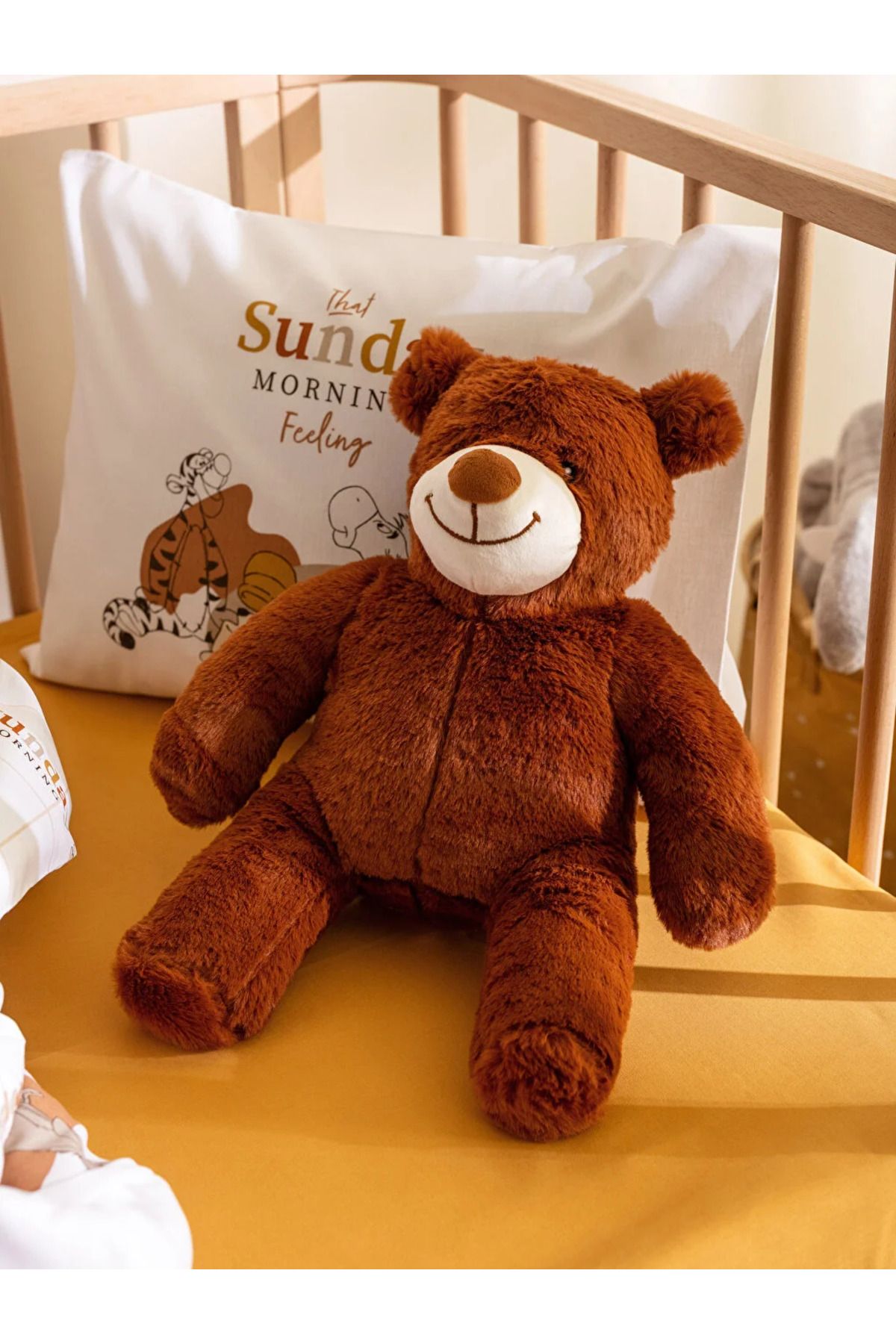 LC Waikiki-Plush Filled Bear Baby Pillow 42 cm 2