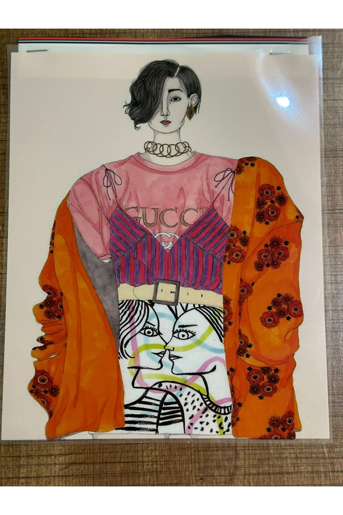 Gönülden Tasarım 22x19 Ccm Ütü Ile Yapışan Kadını Transfer Baskı Tişört Baskı Arma