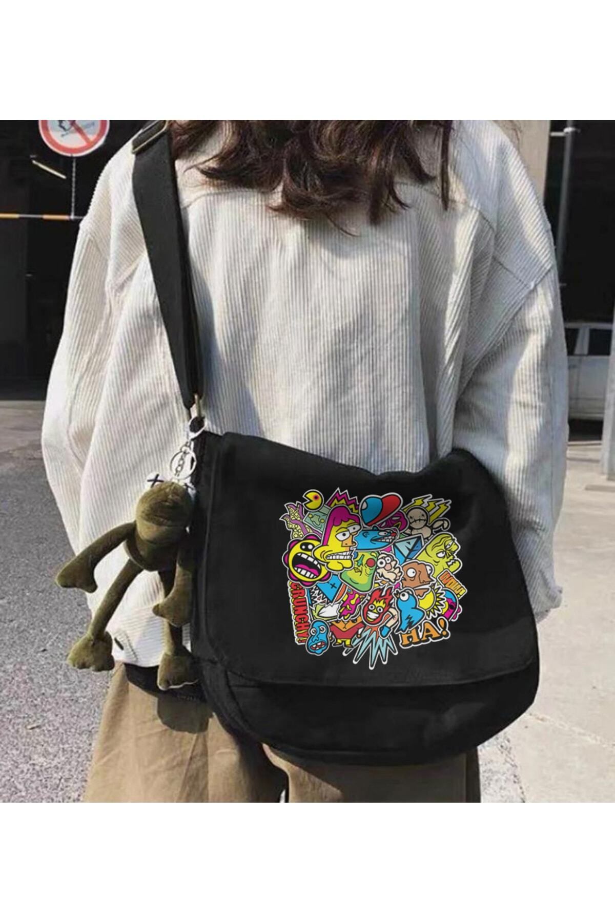 DEEFWEAR Geanta Messenger Graffiti Unisex - Mărime unică