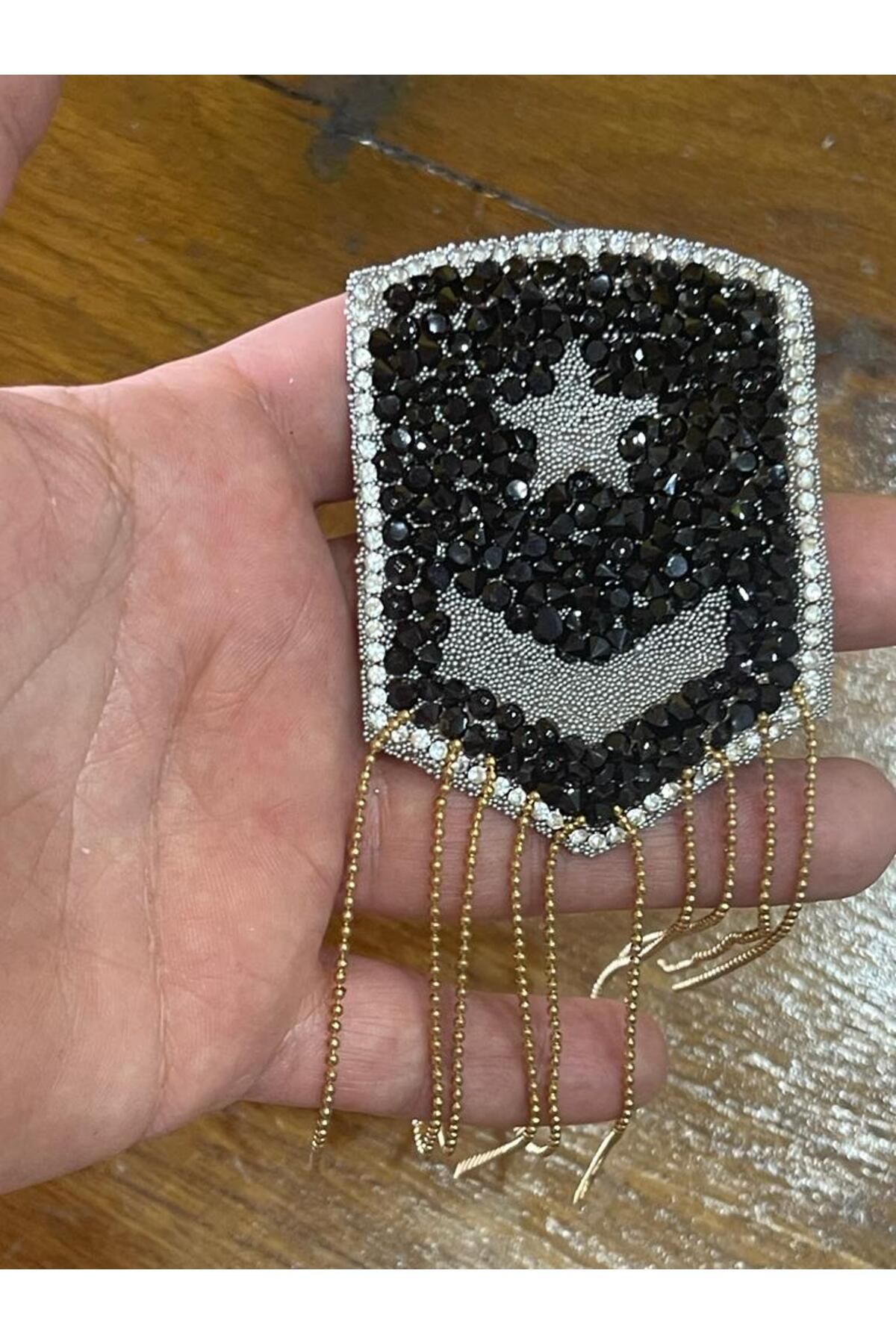 Gönülden Tasarım-7x5 cm, cu lanț de fier, agățat, aplicație Apoelt, accesorii de îmbrăcăminte Fdikiş 1