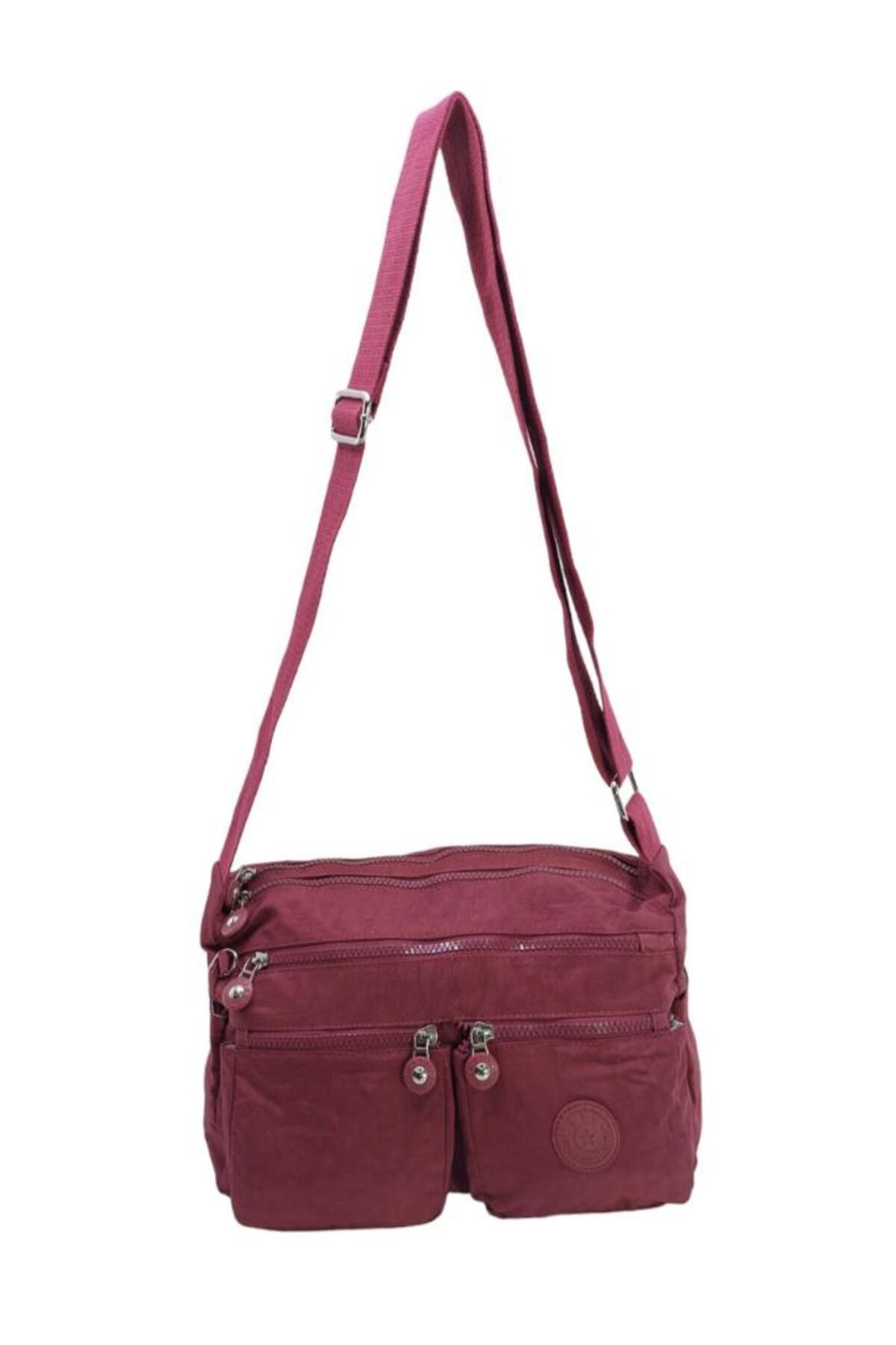 Baginn Messenger Bag Burgundy Plain Trendyol