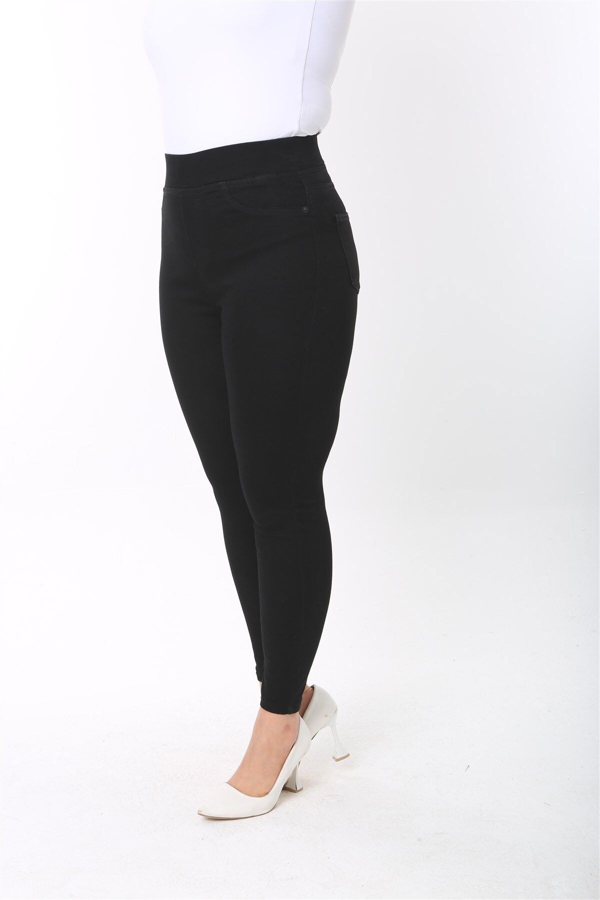Denim best sale leggings black