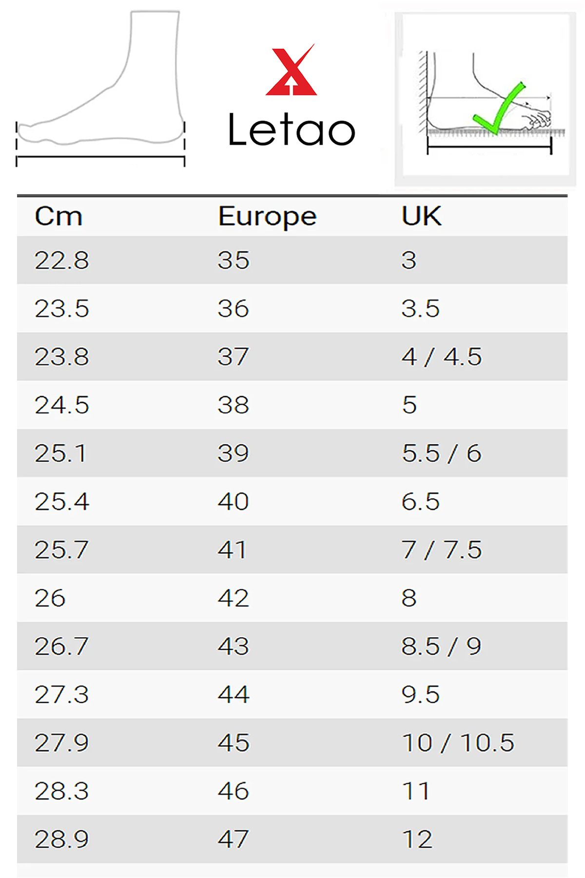 Geox size chart baby sales