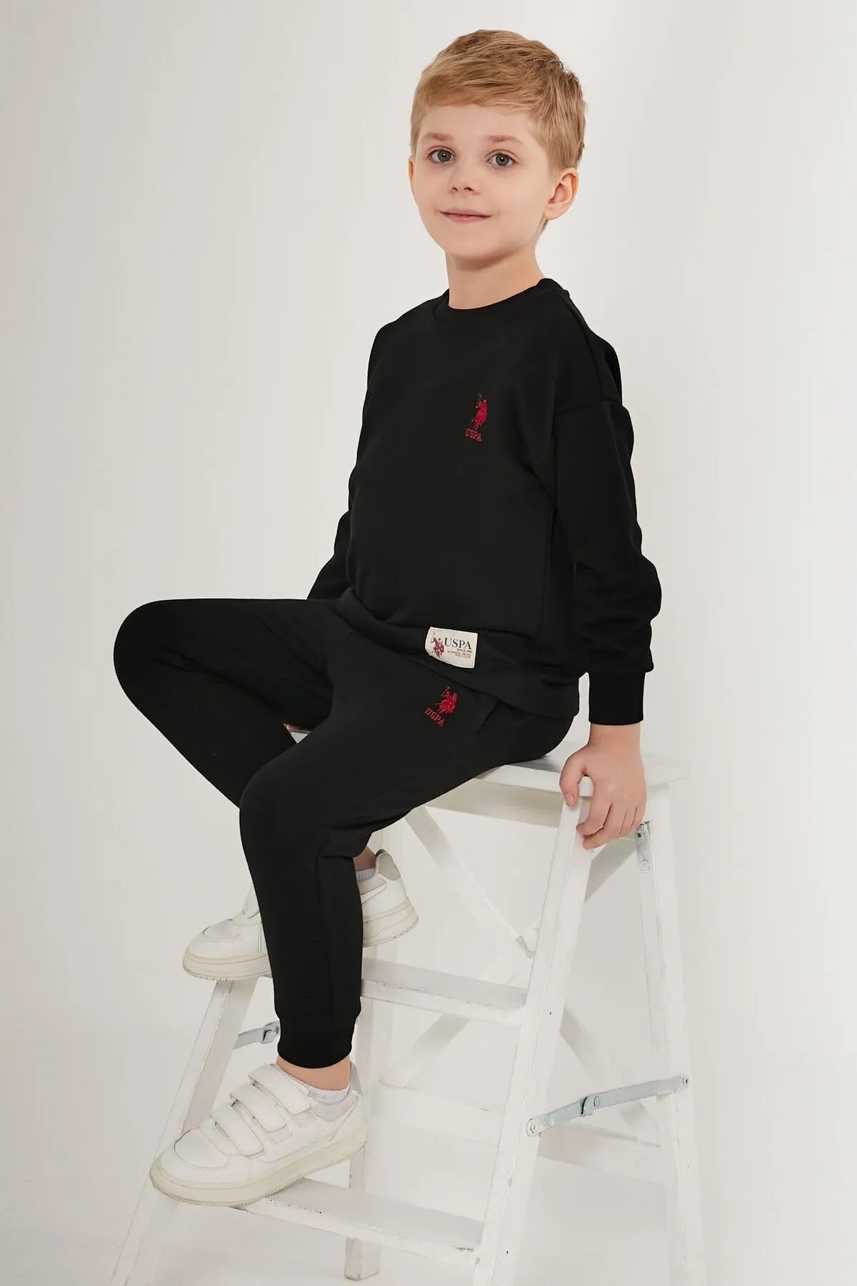 U.S. Polo Assn. لباس ورزشی پسرانه پنبه ای 2 نخی دارای مجوز چوگان ایالات متحده 1574