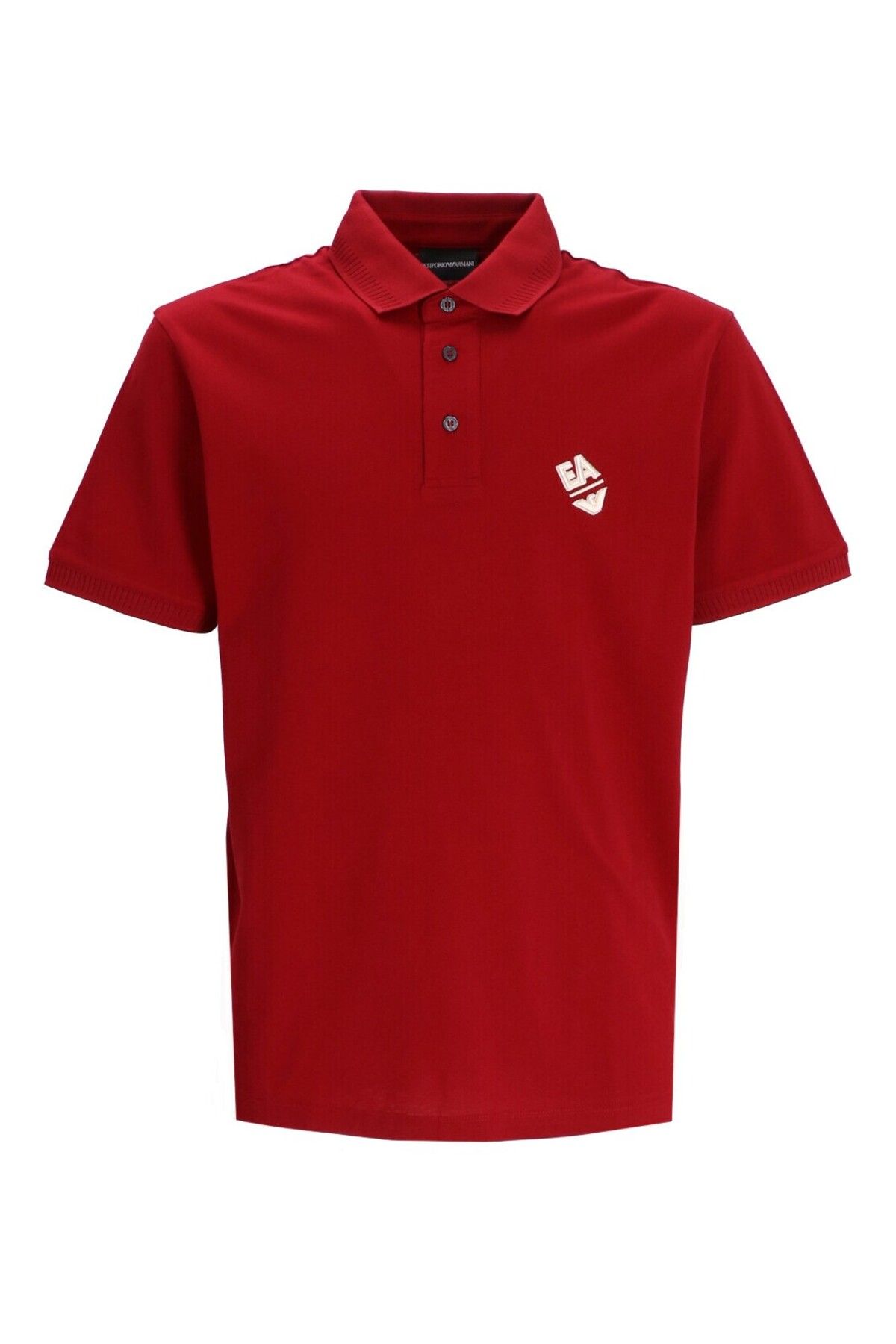 Emporio Armani Men s Woven Fabric Brand Logo Red Polo Collar T Shirt 3D1FE6 1JTKZ 03B7 Trendyol