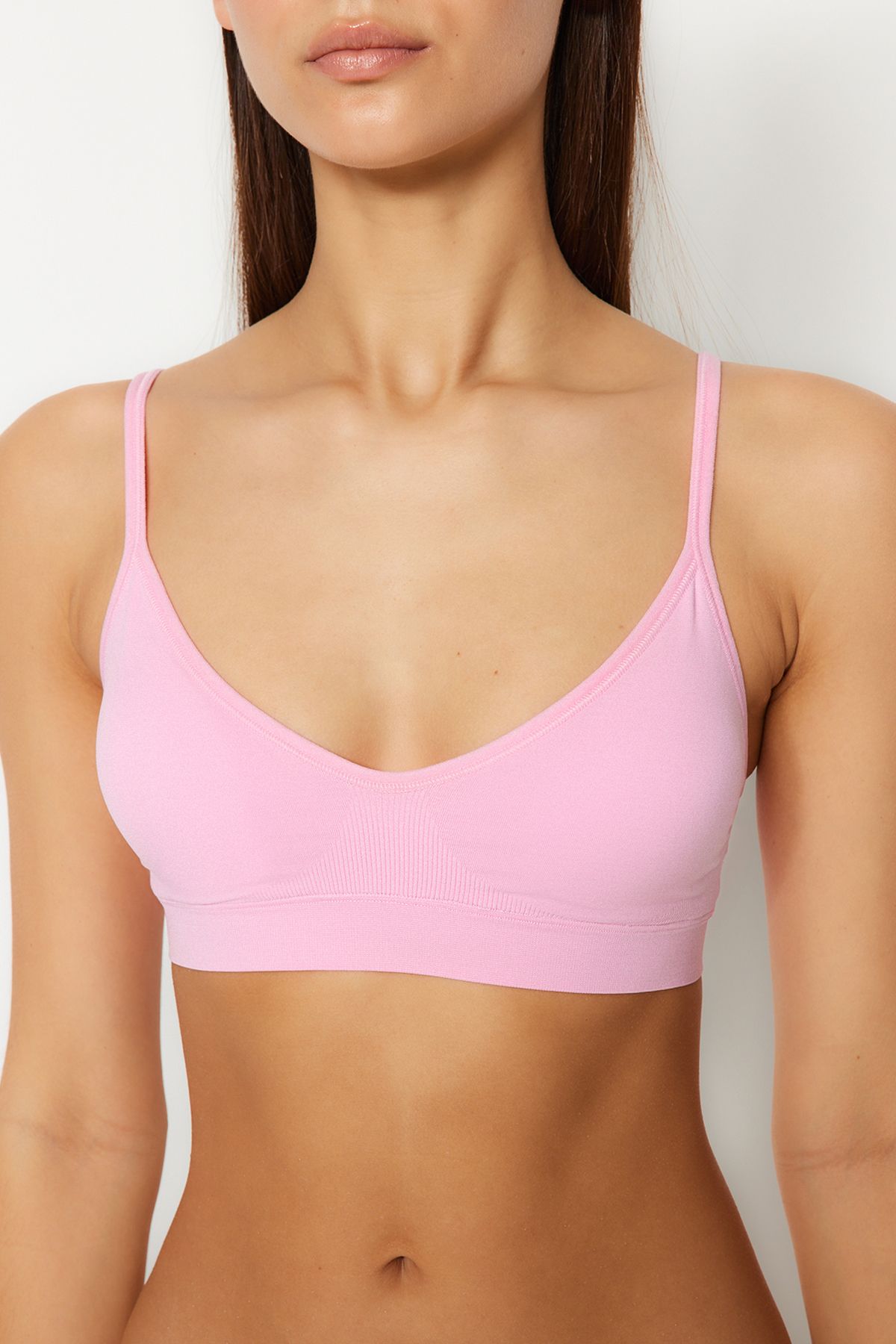 Trendyol Collection-rosa nahtloser Funktions-Bralette-BH – mit Seilträger und ohne Bügel, THMAW22SU0023 4