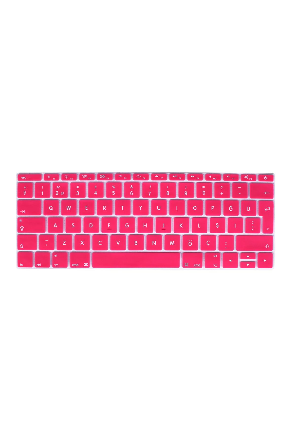 Macbook Pro 13inç A1708 uyumlu Türkçe Silikon Klavye Koruyucu Touchbarsız Modeli