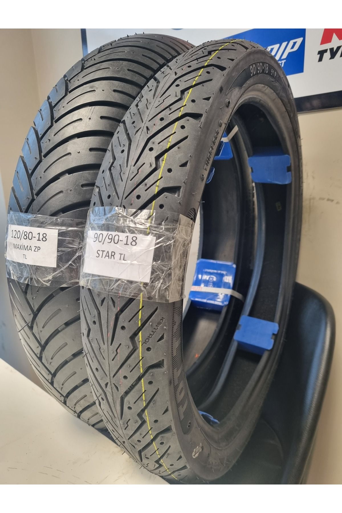MARUTİ TYRES 90/90-18 VE 120/80-18 MOTOSİKLET LASTİK TAKIMI TL (TUBELESS - DUBLEKS) MAXİMASTAR
