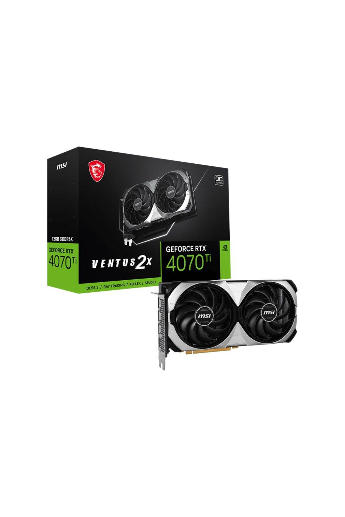 MSI-GeForce RTX 4070 Ti Ventus 2X 12GB GDDR6 192 Bit Graphics Card (MSI-RTX4070TI-VEN-2X12-OC) 1
