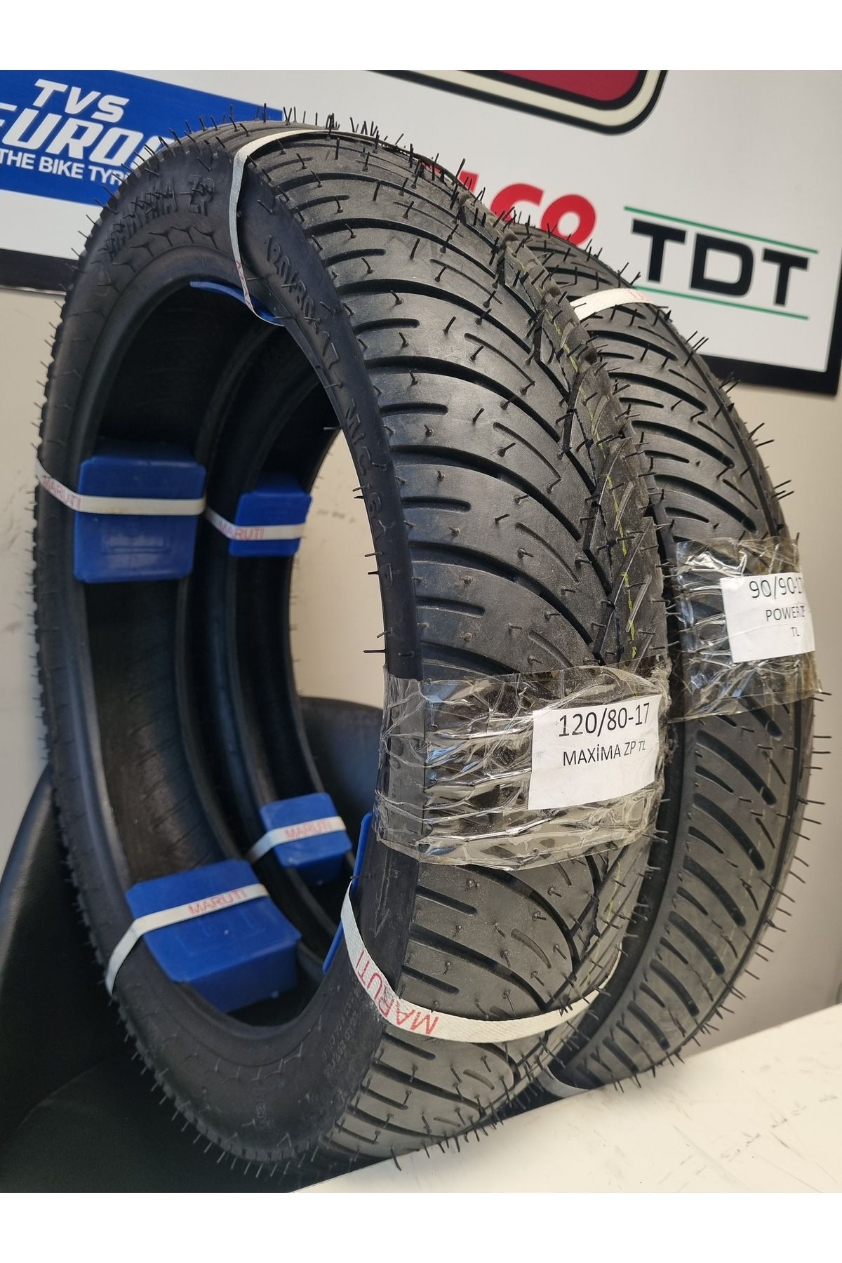 MARUTİ TYRES Rks Titanic 150  Uyumlu ÖN VE ARKA LASTİK TAKIMI 90/90-17 , 120/80-17 MAXİMA ZP