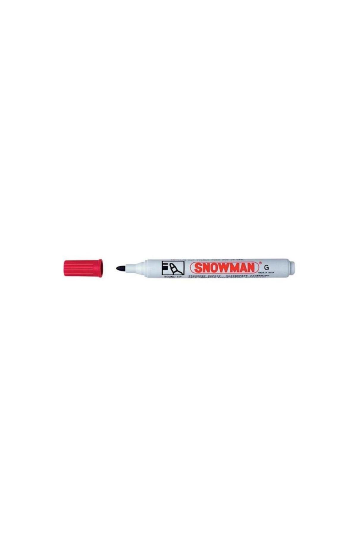 Snowman-Marker Permanent Round Tip Red Cg-12 1
