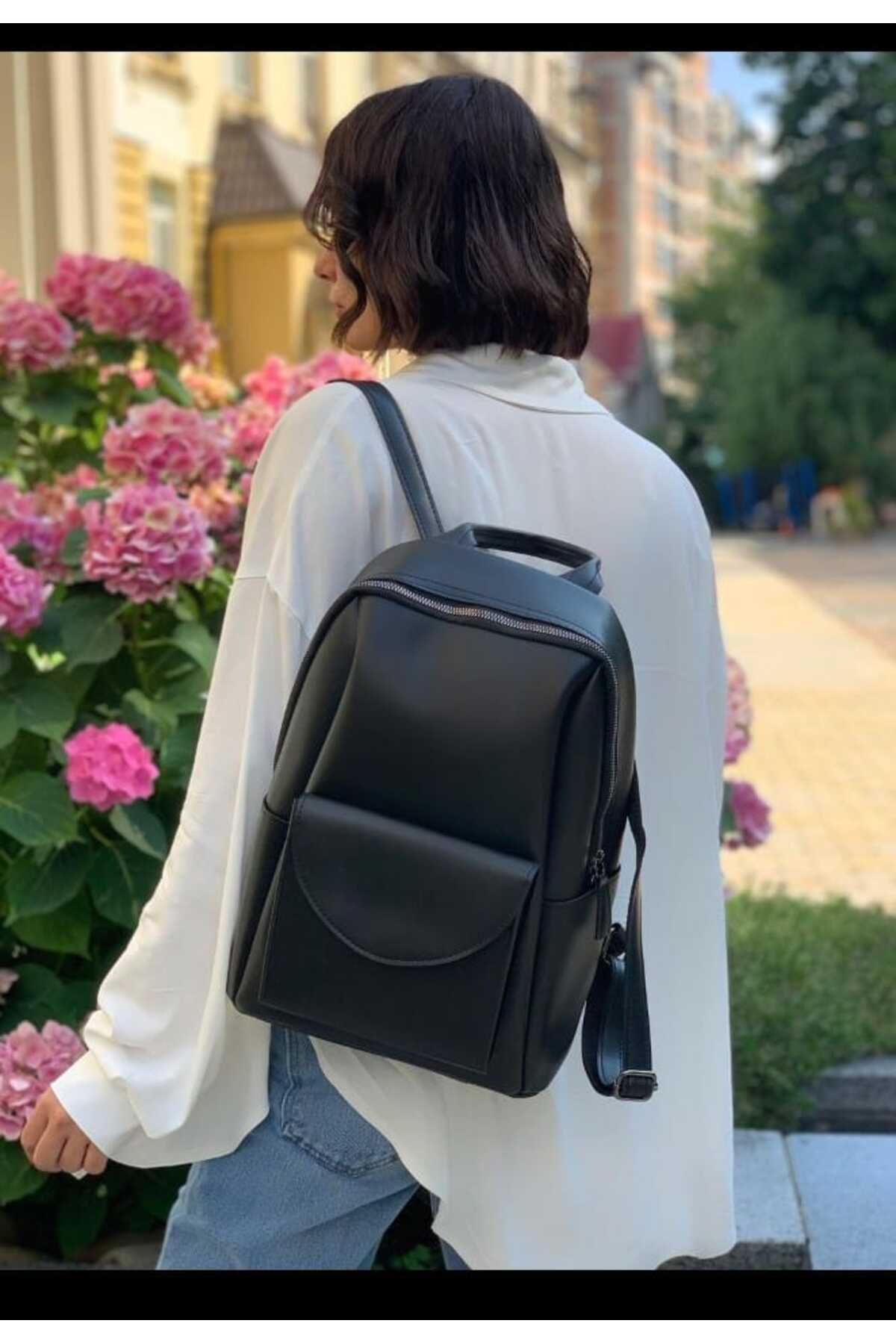 GKN BAG Women s Quality Leather Double Eye Medium Size Backpack