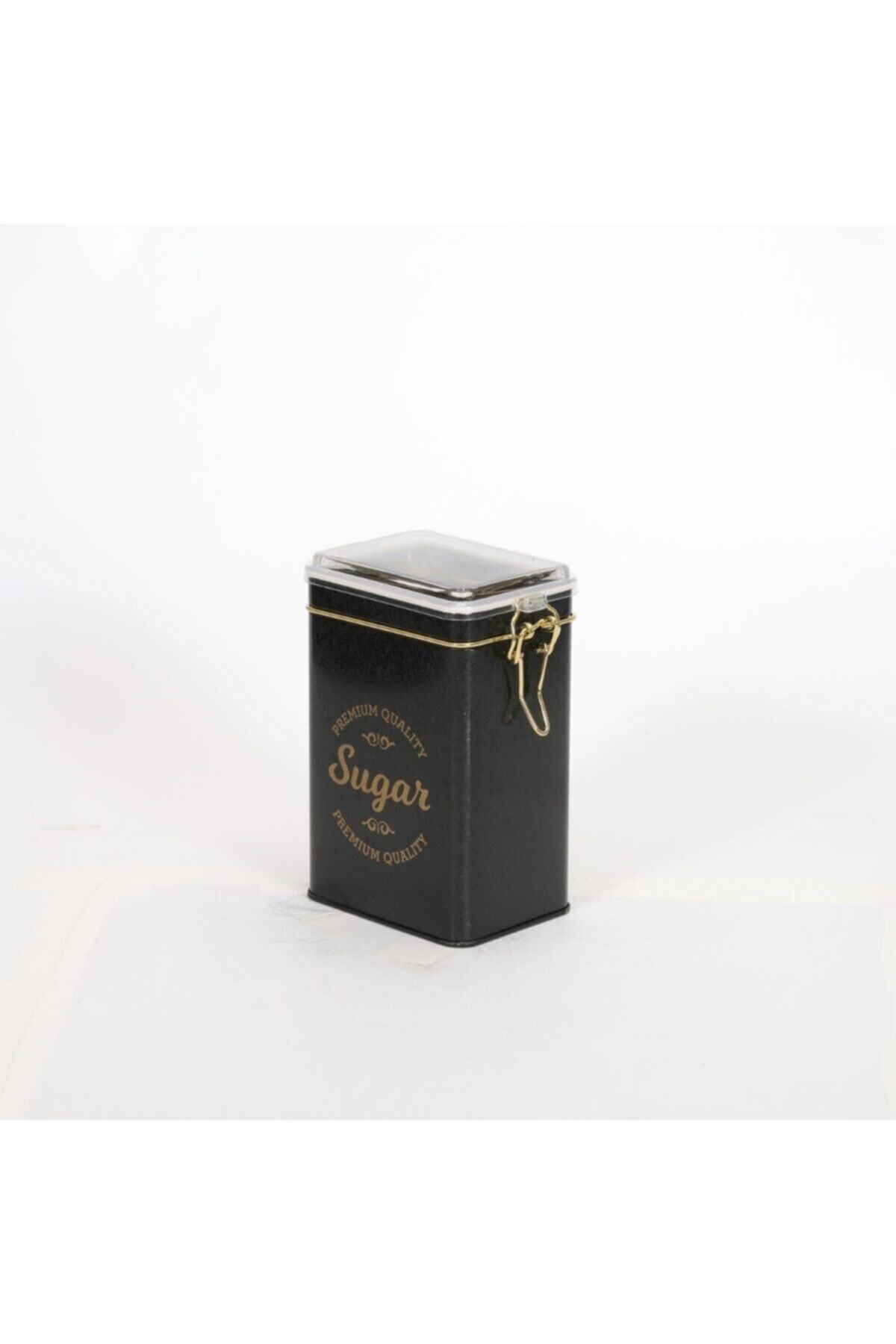 EVLE-Ef043-k7 Sn_sugar Black Patterned Rectangular Metal Storage Container 8x10 Cm 4