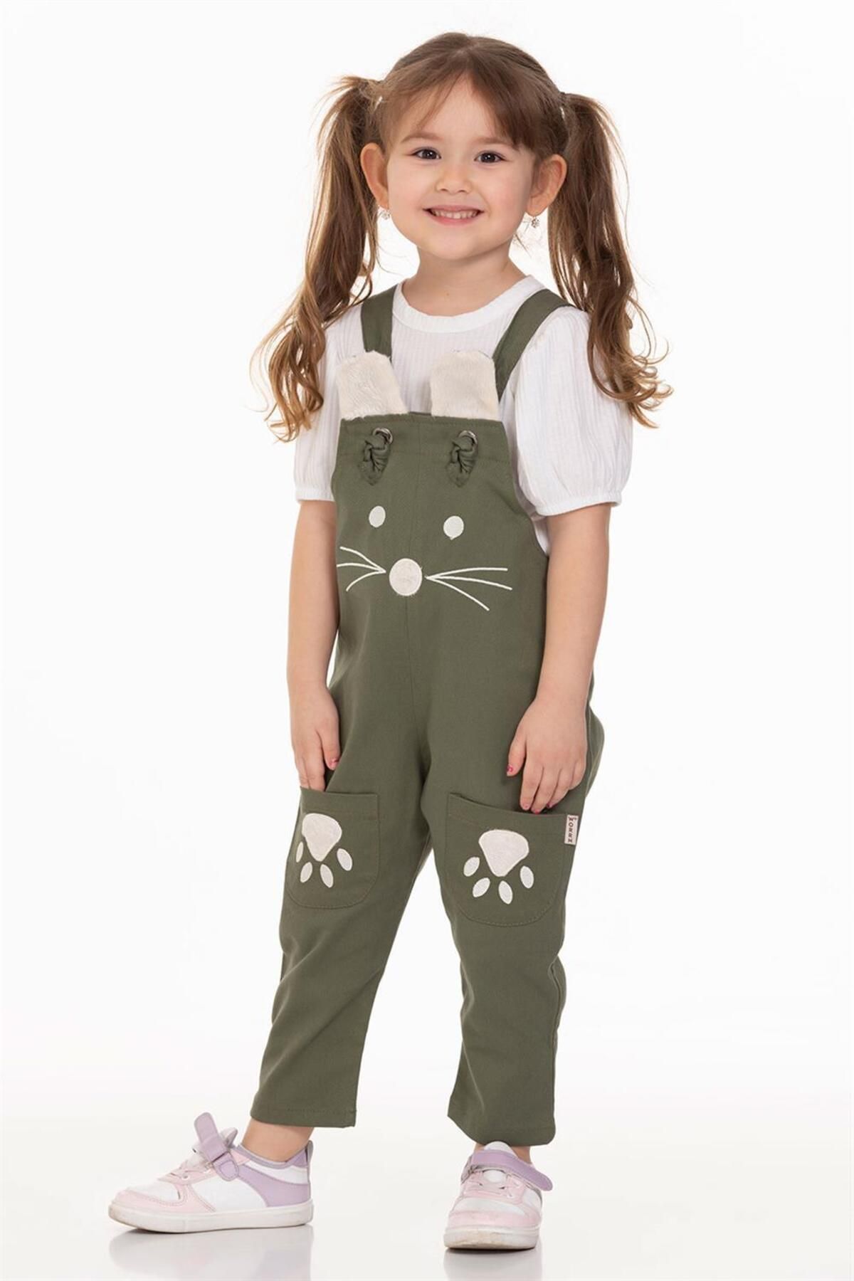 Girls khaki jumpsuit hotsell