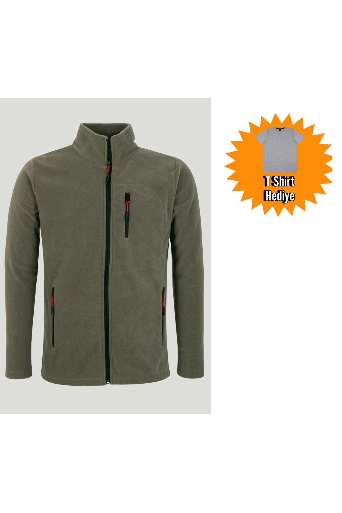 ژاکت پشمی مردانه به همراه تی‌شرت رایگان — خاکی TYCHU8W3KN169764197939307 — تصویر 1 از 5