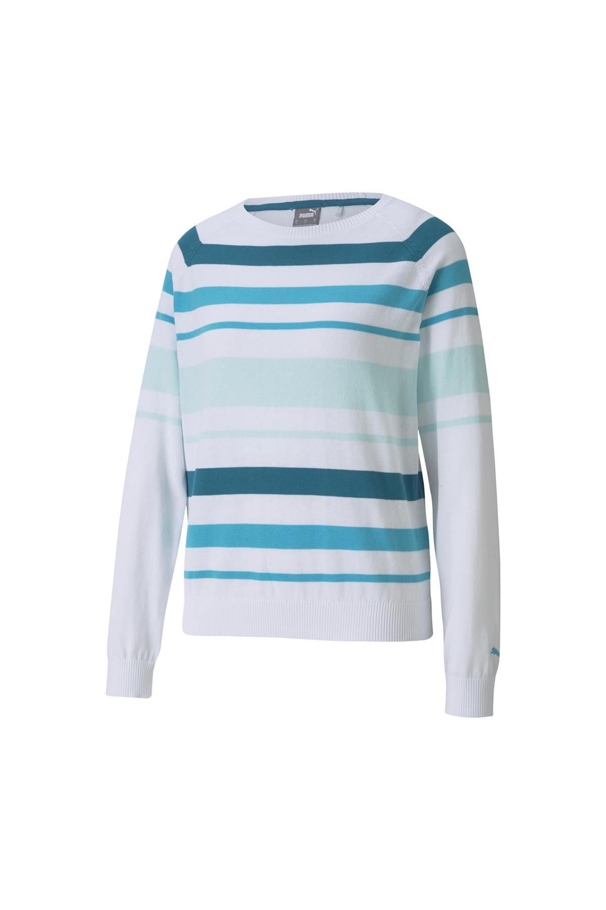 Puma stripe crew neck sweater store