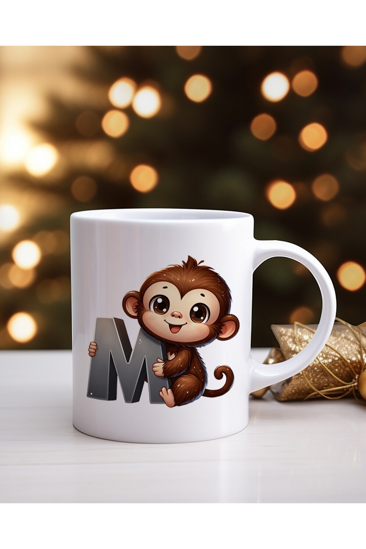 WuW-Machine Washable Ceramic Mug Cup for Kids with Letter M 3