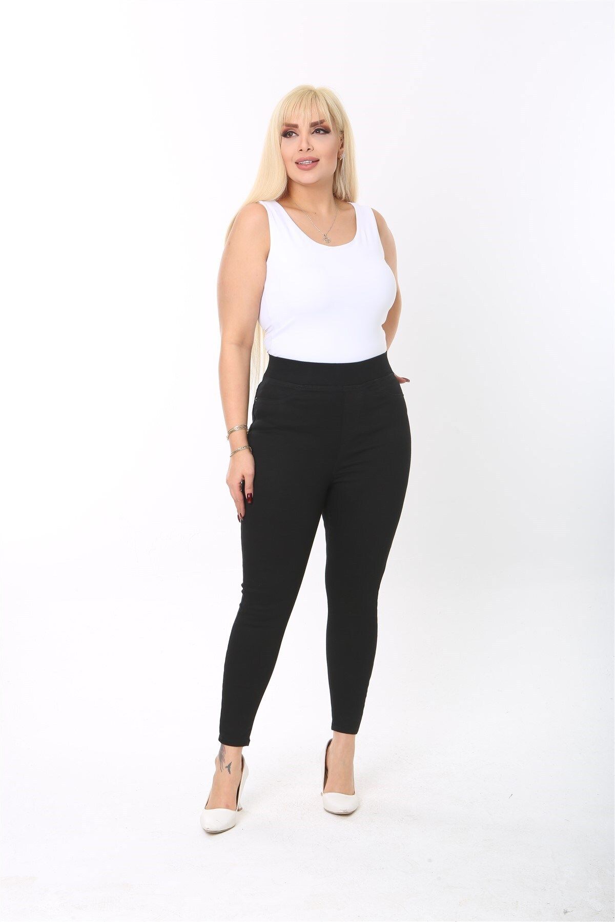 Denim best sale leggings black
