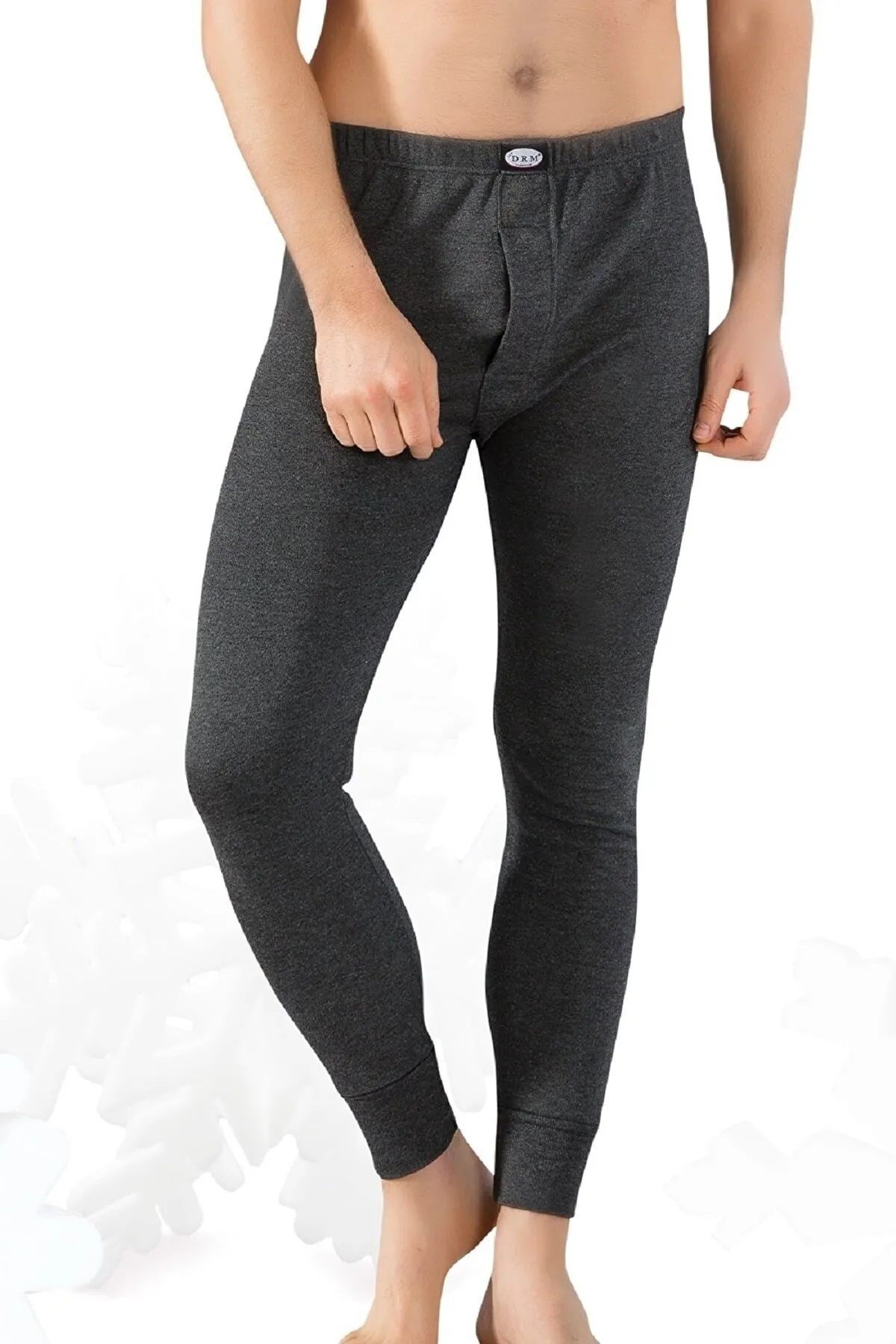 LÜXDRM 3 Bucăți, Lenjerie Termică Pentru Bărbați Din Bumbac Enterlock Masculin - XL