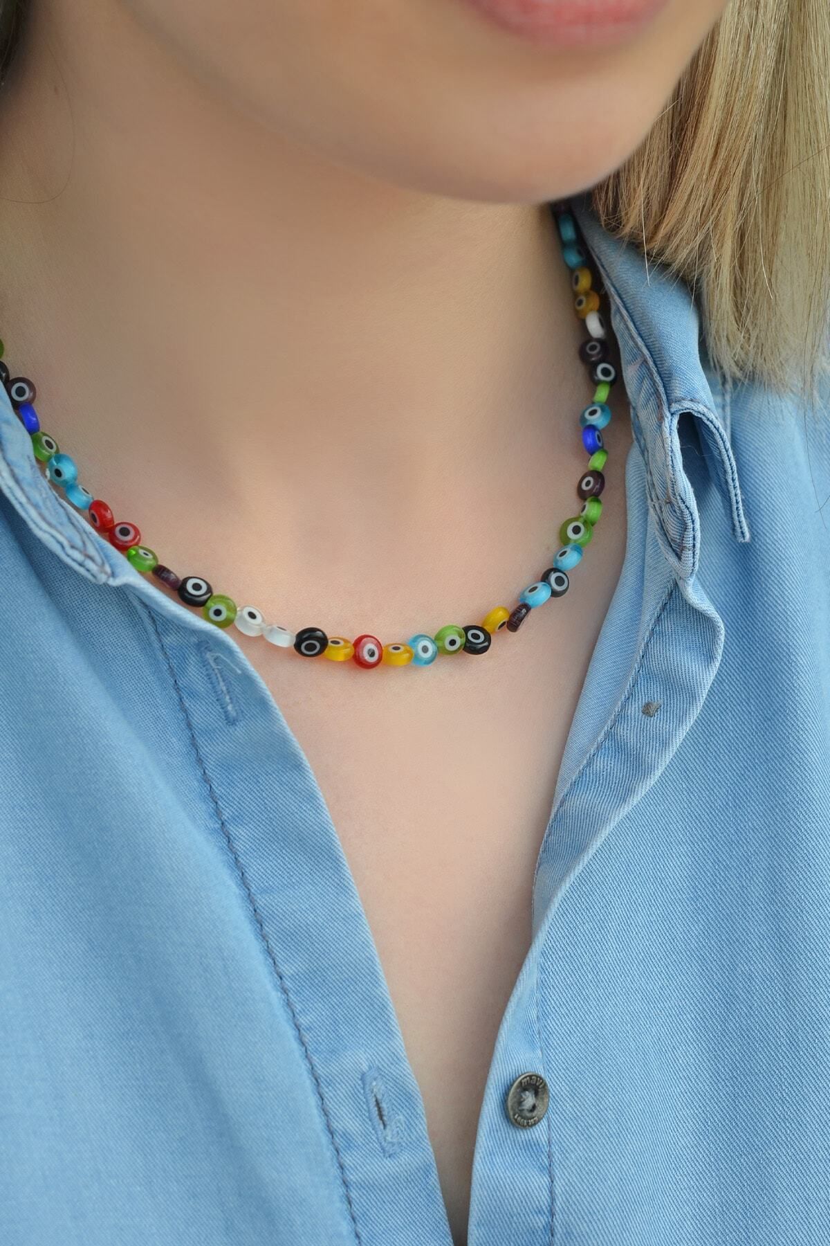 Colorful on sale beaded choker