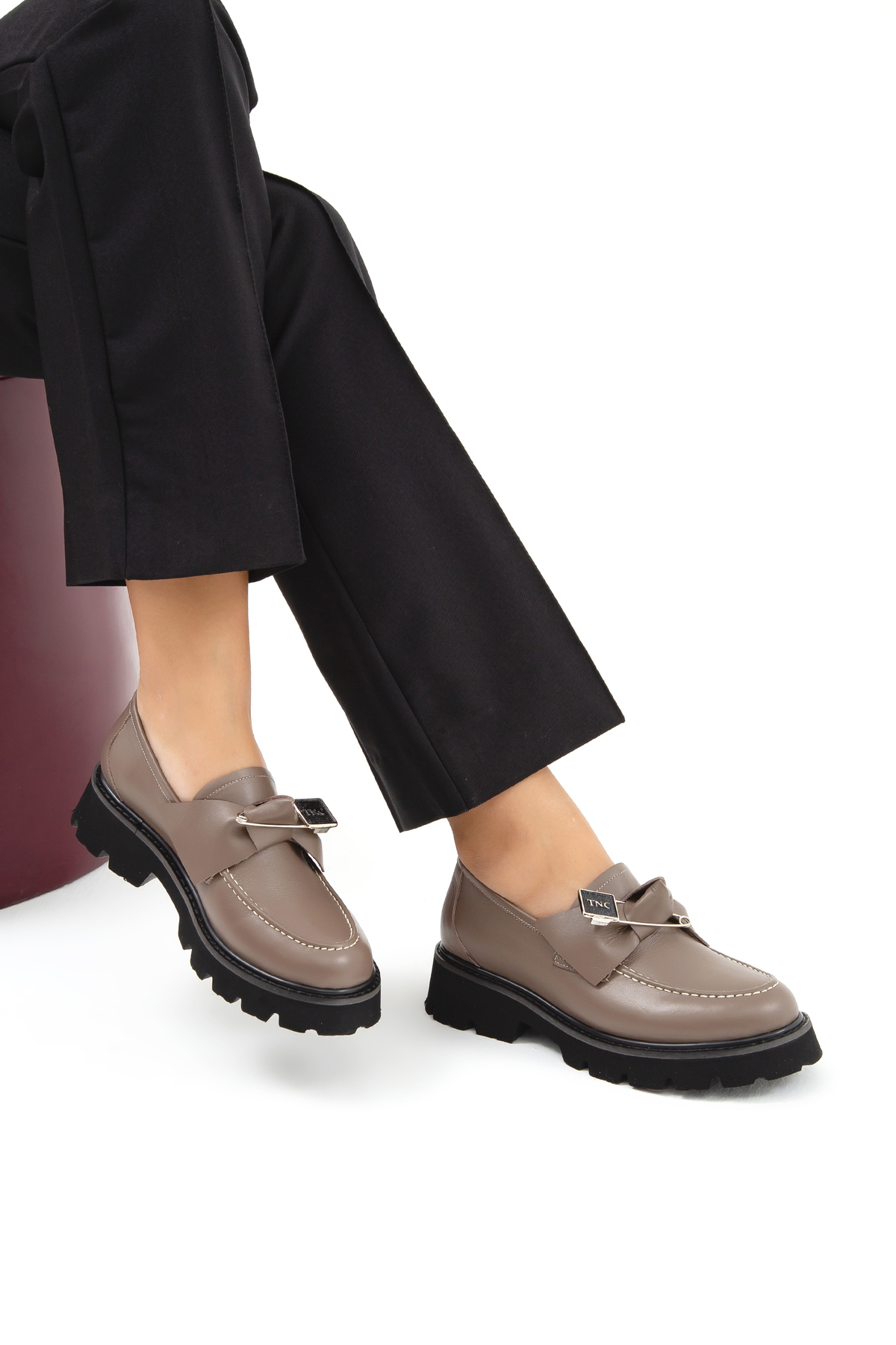 لوفر زنانه قهوه ای تامر تانجا | 33 1004 BN AYK SK22/23 اورجینال - تصویر 5