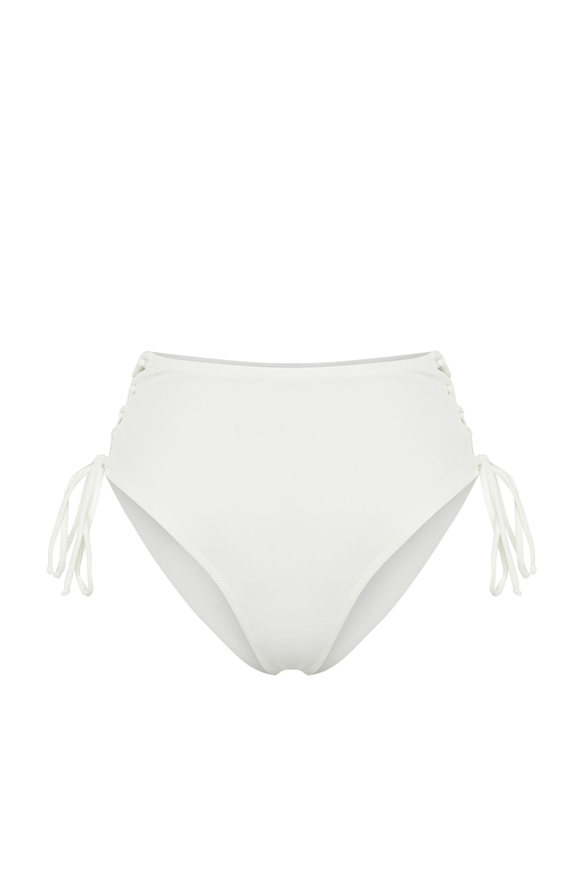 Trendyol Collection-Fund de bikini hipster cu talie înaltă ecru TBESS22BA0044 5