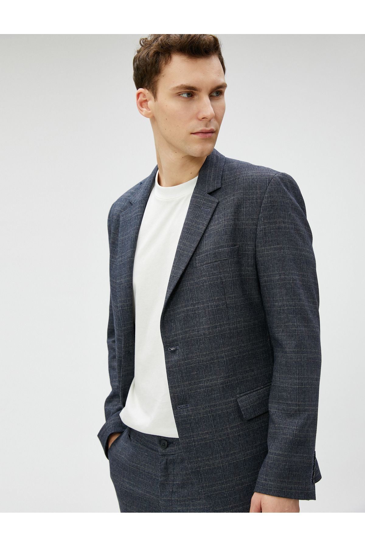 Gray top blazer men