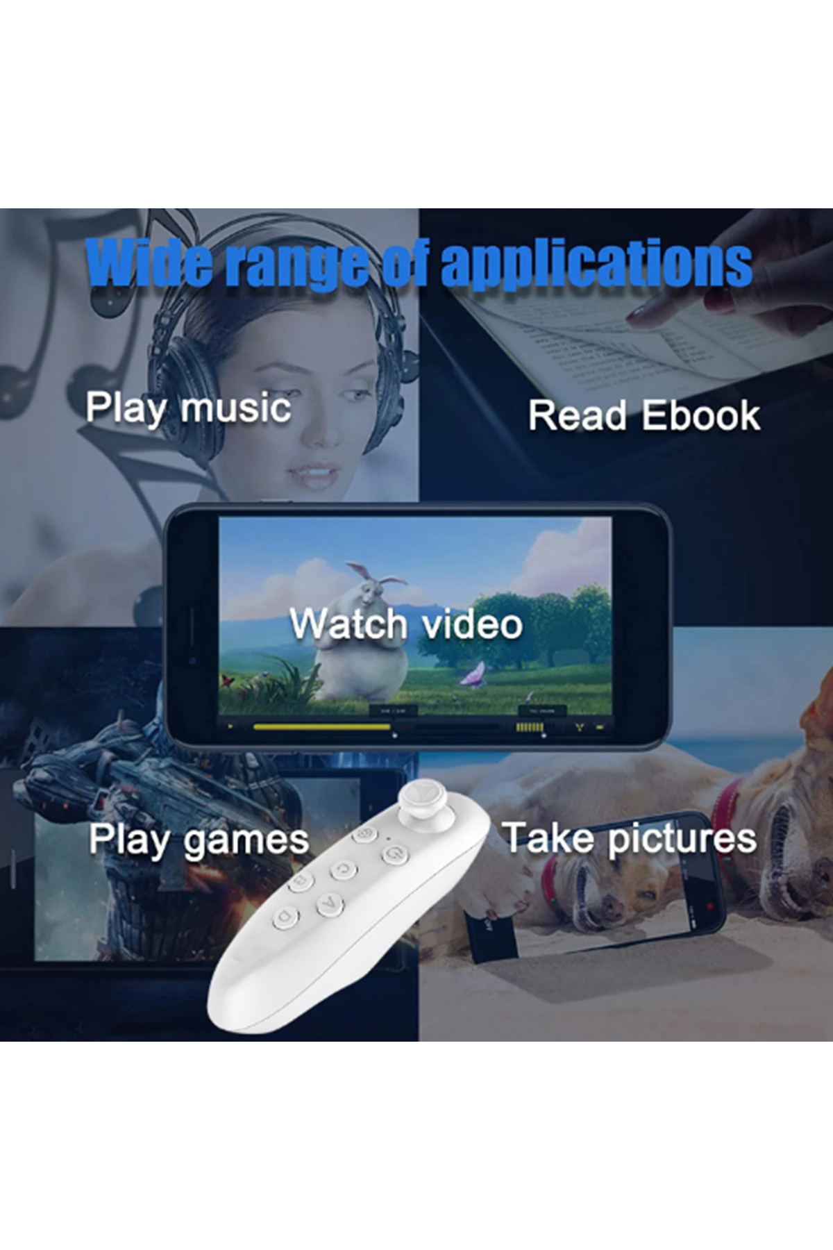 VR Kablosuz Bluetooth Kumanda Joystick Gamepad -AL4189 6