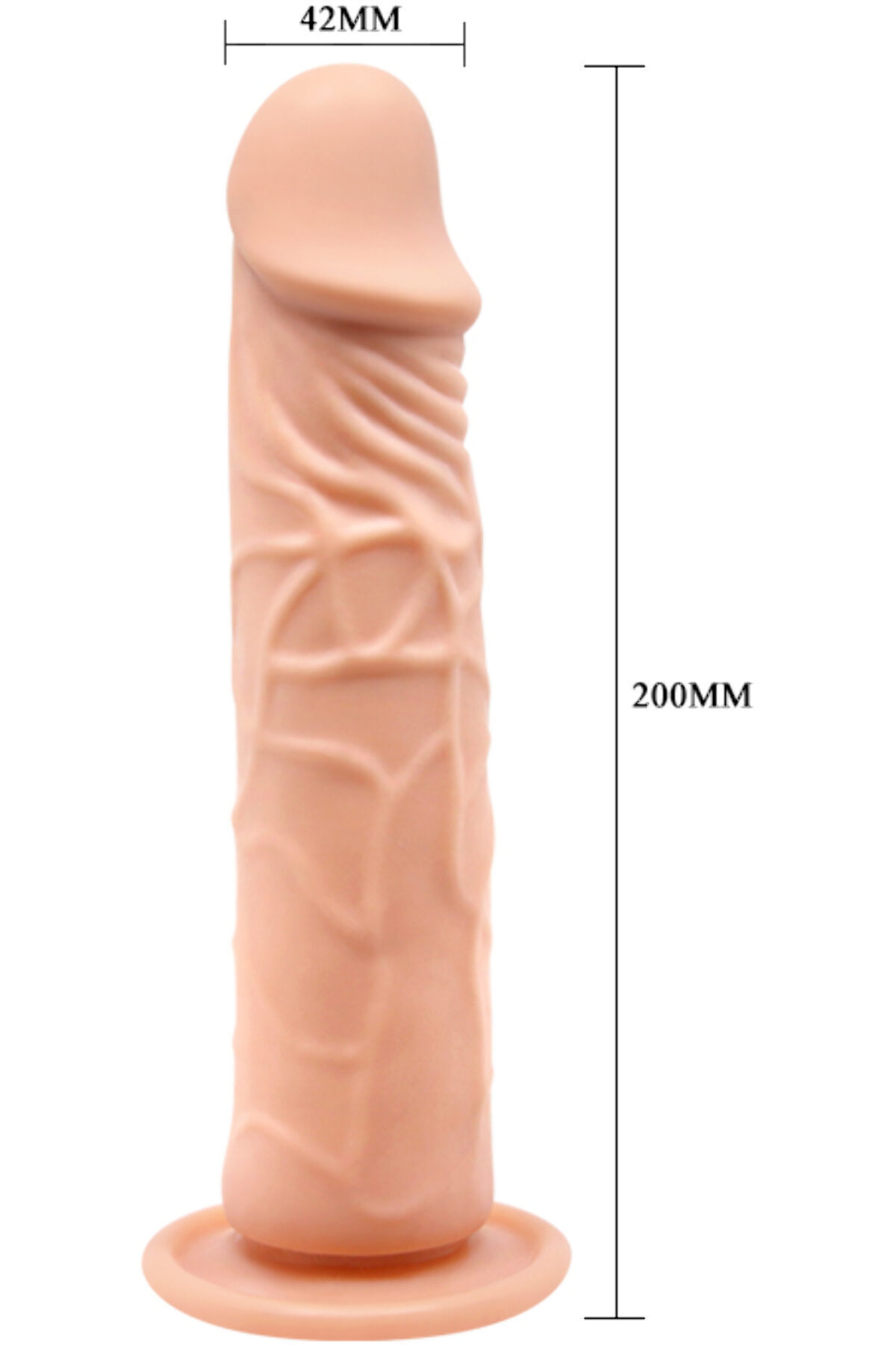 Güçlü Vantuzlu Damarlı Soft Realistik Penis Anal Dildo Vibratör 2