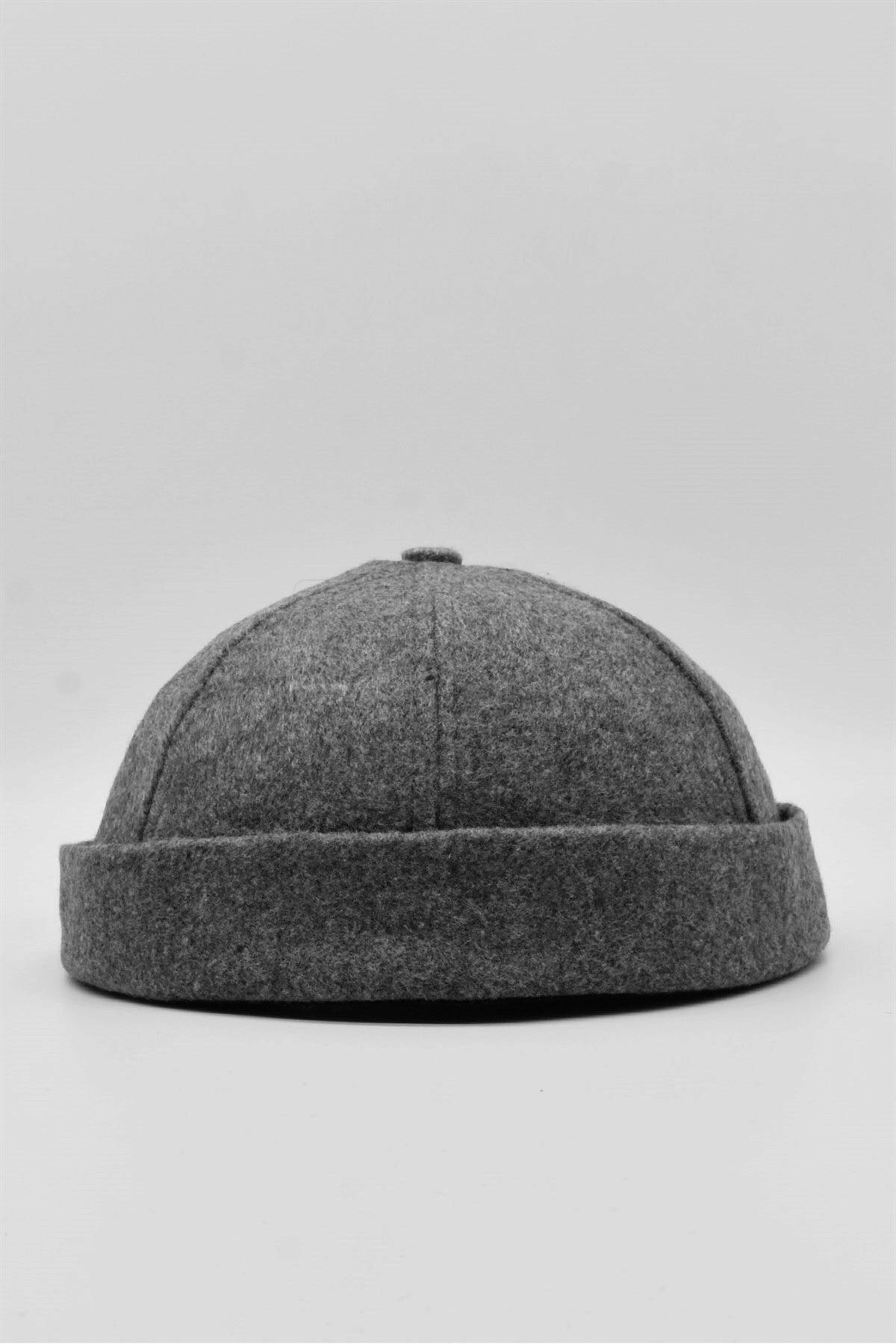 K lah Winter New Style Wool Retro Hip hop Docker Hat Gray