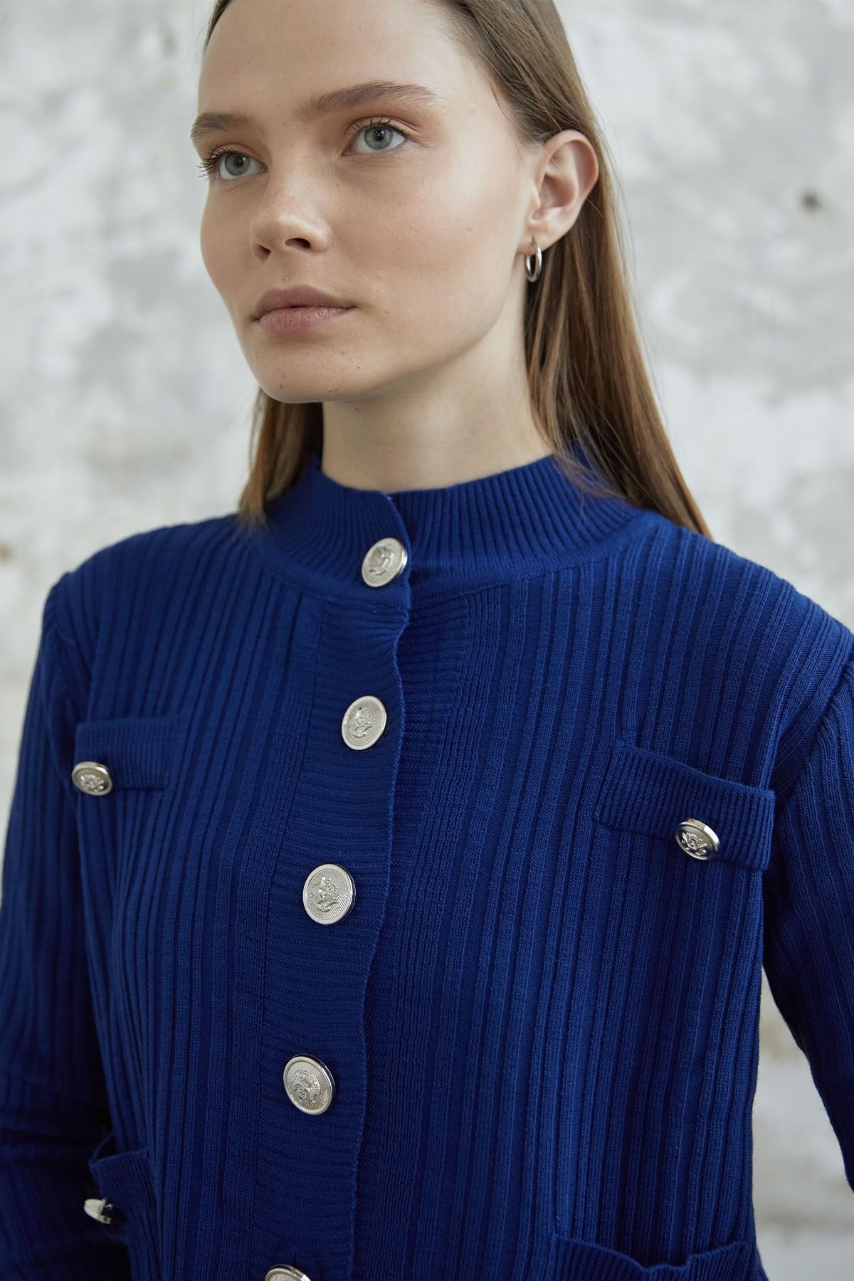 Short navy sales blue cardigan
