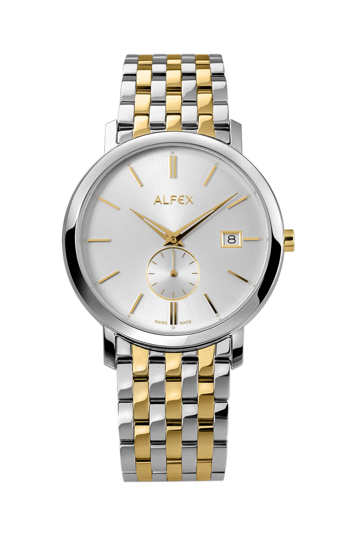 ALFEX By Plum Design Watch Leather Band White Swiss Made 5504-188 Rarity  New | eBay