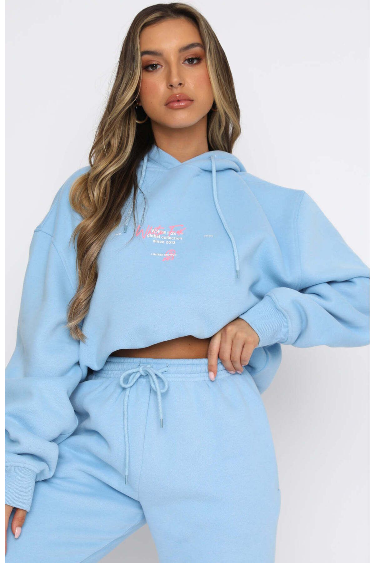Pink blue white hoodie online