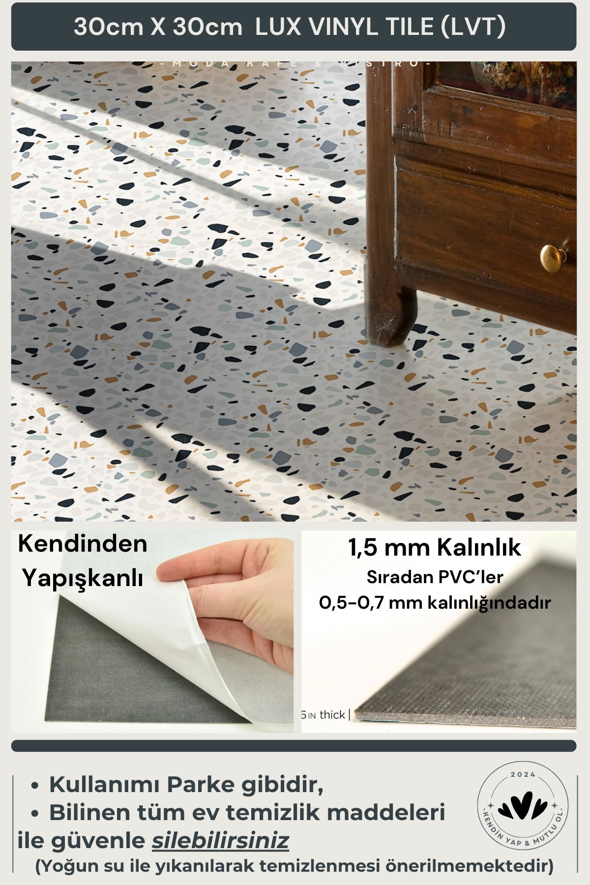 Technojet-Acoperire de perete autoadeziv cu design modern pentru bucătărie, baie, 30 cm × 30 cm (pachet de 4) 3