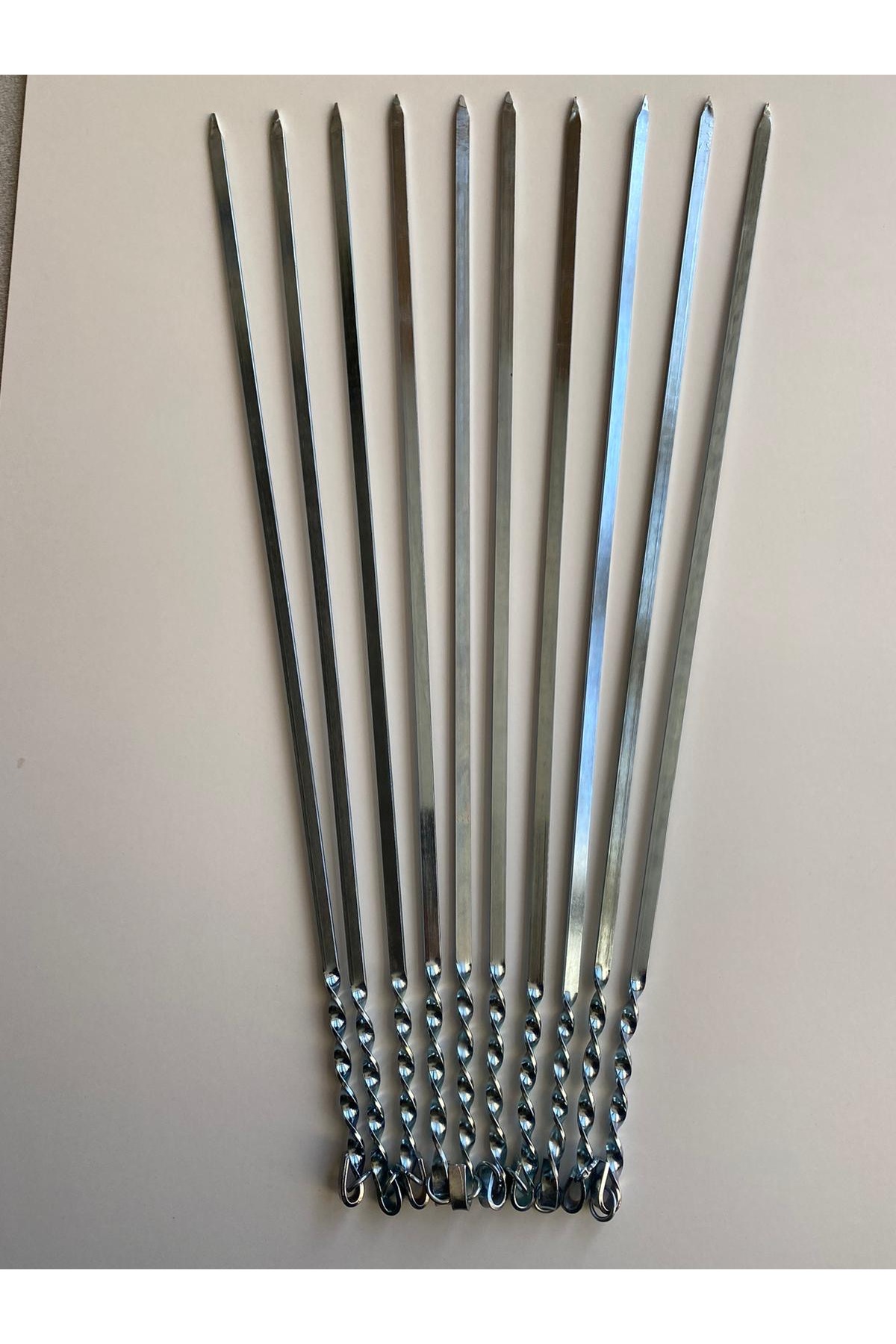 10 adet Yassı Sebze Patlıcan Domates Tavuk Kanat Şişi (Uzunluk 60 cm) 2