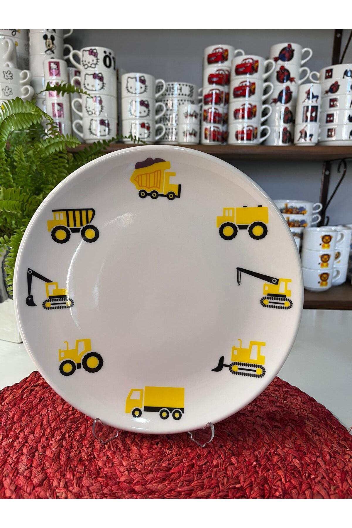 TEBAK COLLECTION İŞ MAKİNALERI KAMYON KEPÇE DESENLİ 6 parça ÇOCUK BEBEK YEMEK TAKIMI BESLENME SETİ fotoğrafı 3 (önizleme)