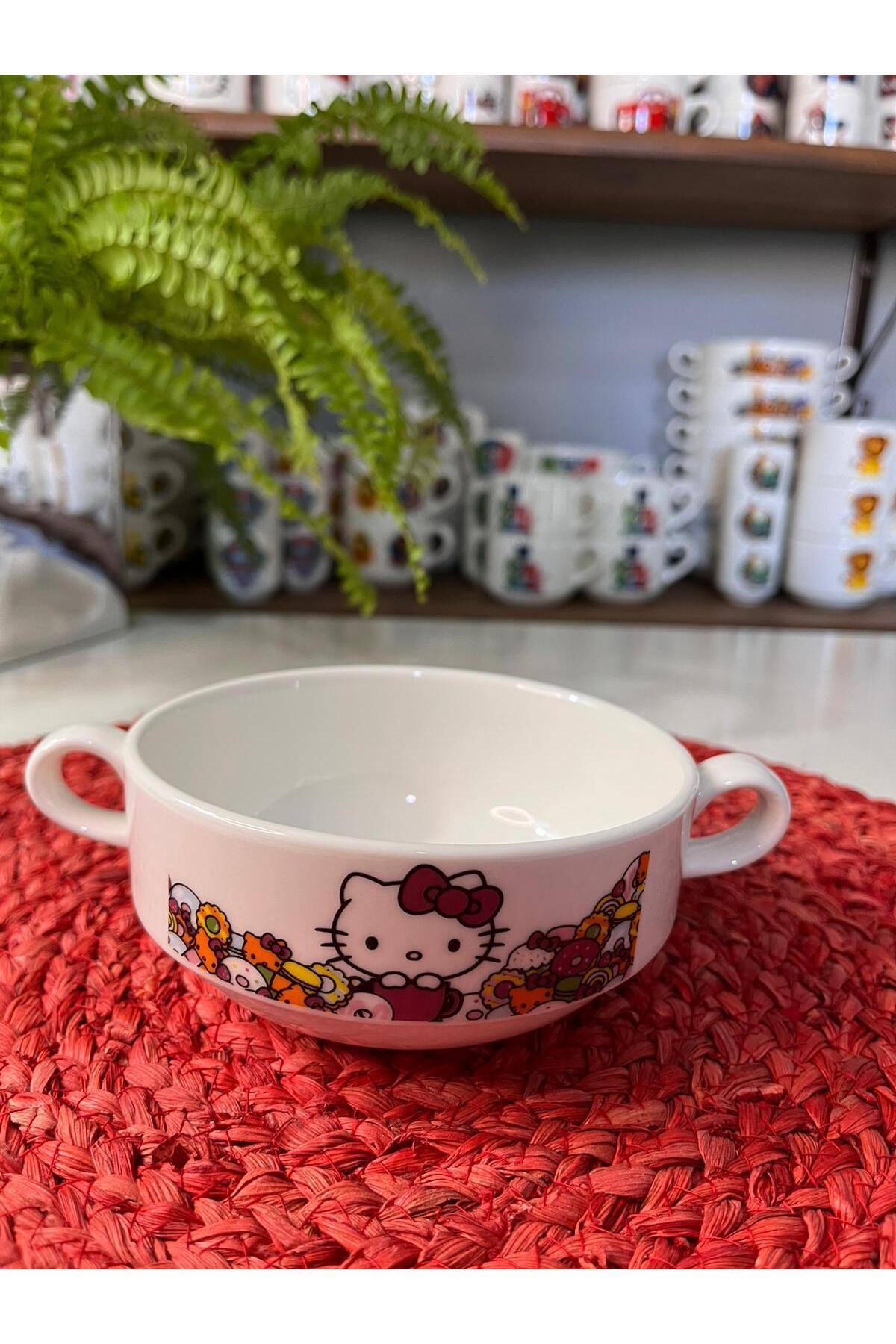 TEBAK COLLECTION HELLO KİTTY DESENLİ 6 parça ÇOCUK BEBEK YEMEK TAKIMI BESLENME SETİ fotoğrafı 4 (önizleme)