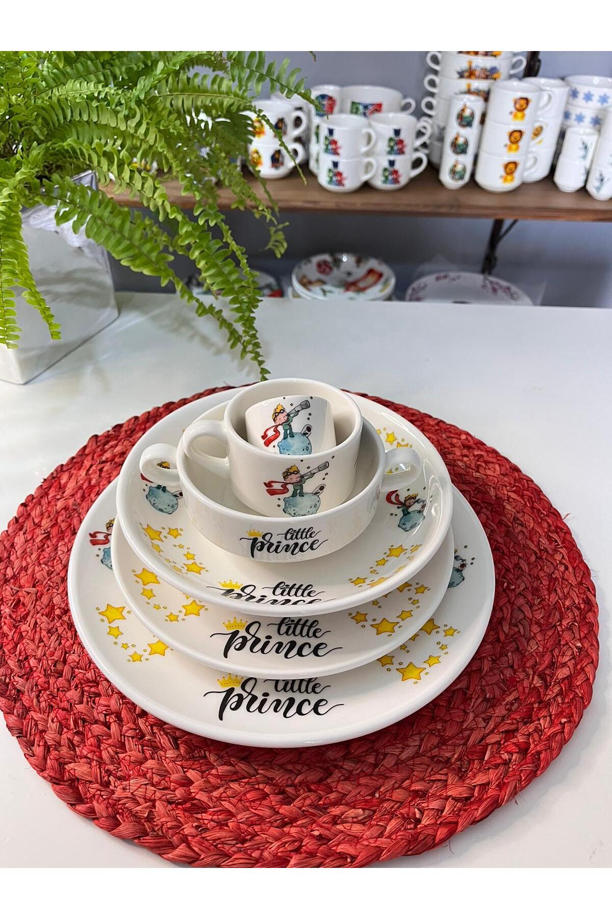 TEBAK COLLECTION KÜÇÜK PRENS LE PETİT PRİNCE DESENLİ 6 parça ÇOCUK BEBEK YEMEK TAKIMI BESLENME SETİ fotoğrafı 7 (önizleme)